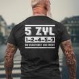 5 Zylinder 1-2-4-5-3 Du Verstehst Das Nicht T-Shirt mit Rückendruck Geschenke für alte Männer