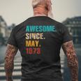 51 Year Old Vintage Awesome Since May 1973 51St Birthday Men's T-shirt Back Print Gifts for Old Men