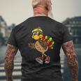 5K Turkey Trot Squad Pilgrim Thanksgiving Running Men's T-shirt Back Print Gifts for Old Men