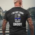 I Got Your 6 Daddy Police Officer Family Support Mens Back Print T-shirt Gifts for Old Men