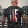 6432 Baseball Bat American Flag Boy Youth Women Men's T-shirt Back Print Gifts for Old Men