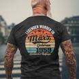 65Th Birthday Man Legends Are Im Marz 1959 T-Shirt mit Rückendruck Geschenke für alte Männer