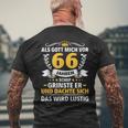 66 Jahre Als Gott Mich Vor 66 Jahen Krab 66Th Birthday S T-Shirt mit Rückendruck Geschenke für alte Männer