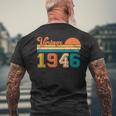 77Th Birthday Retro Vintage Born In 1946 Birthday Men's T-shirt Back Print Gifts for Old Men