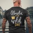 Abuela Of The Wild One 1St Birthday First Thing Matching Men's T-shirt Back Print Gifts for Old Men