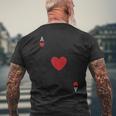 Ace Of Hearts Valentines Day Cool Playing Card Poker Casino Men's T-shirt Back Print Gifts for Old Men