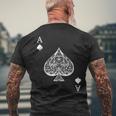 Ace Of Spades Costume Playing Card Costume Ace Spade Men's T-shirt Back Print Gifts for Old Men