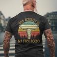 This Actually Is My First Rodeo Country Western Bull Skull Men's T-shirt Back Print Gifts for Old Men
