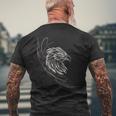 Adler Mit Fineline Tribal Adlerkopf Tattoo Für Animal Lover T-Shirt mit Rückendruck Geschenke für alte Männer