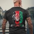 Afghanistan Flag Lion Free Afghanistan T-Shirt mit Rückendruck Geschenke für alte Männer