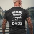 Aircraft Mechanics Make The Best Dads Fathers Airplane Mens Back Print T-shirt Gifts for Old Men
