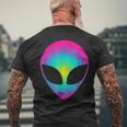 Alien Head Cool Party Club Tie Dye Men's T-shirt Back Print Gifts for Old Men