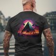 Aliens Space Ufo Ancient Egyptian Pyramids Science Fiction Men's T-shirt Back Print Gifts for Old Men
