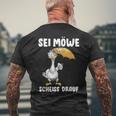 Alles Egal Norden Sei Seagull Scheiss Drauf North Sea Baltic Sea T-Shirt mit Rückendruck Geschenke für alte Männer