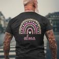 Alma Regenbogenorname Name Geburtstag Alma T-Shirt mit Rückendruck Geschenke für alte Männer