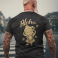 Aloha Buddha Hawaiian Buddhist Yoga Meditation Men's T-shirt Back Print Gifts for Old Men