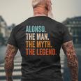 Alonso The Man The Myth The Legend First Name Alonso Men's T-shirt Back Print Gifts for Old Men