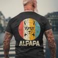 Alpa Alpaca Papa T-Shirt mit Rückendruck Geschenke für alte Männer