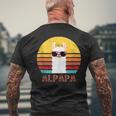 Alpapa Alpakaatertag Bester Papaater Fan Lamaatertag T-Shirt mit Rückendruck Geschenke für alte Männer