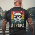 Alpapaatertag Bester Papa Alpaka-Liebhaber Sonnenbrille T-Shirt mit Rückendruck Geschenke für alte Männer