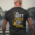 Als Gott Mich Schuf Brauchr Einen Guten Gitarristen Als Gott T-Shirt mit Rückendruck Geschenke für alte Männer