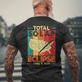 America 2024 Total Solar Eclipse Solar Eclipse Retro Vintage Men's T-shirt Back Print Gifts for Old Men