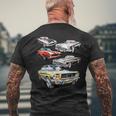 American Muscle Cars Vintage Classic Cars Men's T-shirt Back Print Gifts for Old Men