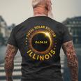 American Total Solar Eclipse April 8 2024 Illinois Totality Men's T-shirt Back Print Gifts for Old Men