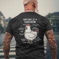 Anatomy Of A Chicken Country Farm Women Girl Men's T-shirt Back Print Gifts for Old Men