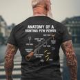 Anatomy Of A Pew Pewer Hunter Rifle Gun Hunting Men's T-shirt Back Print Gifts for Old Men