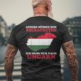 Andere Muss Zum Therapeuten Ich Muss Nur Nach Hungary T-Shirt mit Rückendruck Geschenke für alte Männer