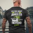 Angel Idea Fater Leg Dich Nicht Mit An Angler An T-Shirt mit Rückendruck Geschenke für alte Männer