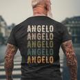 Angelo Personalized Reunion Matching Family Name Men's T-shirt Back Print Gifts for Old Men