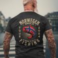 Angelurlaub Angeltour In Norwegen Smøla T-Shirt mit Rückendruck Geschenke für alte Männer