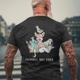 Animals Are Friends Not Food Pig Cow Sheep Vegan Vegetarian Men's T-shirt Back Print Gifts for Old Men