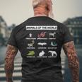 Animals Of The World For Animal Wild Lovers Men's T-shirt Back Print Gifts for Old Men