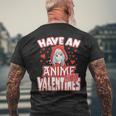 Anime Lover Valentines Day Anime Fans Ns Girls Boys Men's T-shirt Back Print Gifts for Old Men