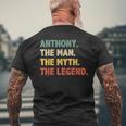 Anthony The Man The Myth The Legend Vintage For Anthony Men's T-shirt Back Print Gifts for Old Men
