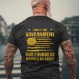 Anti Government Patriotic Americans Vintage Mens Back Print T-shirt Gifts for Old Men