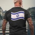 Apoye A Israel Con La Bandera Israelí Con La Estrella De David Camiseta Hombre Estampado Espalda Regalos para ancianos