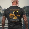 April 8 2024 Hello Darkness My Old Friend Eclipse Men's T-shirt Back Print Gifts for Old Men