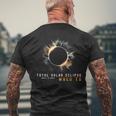 April 9 2024 Eclipse Solar Total Waco Tx Eclipse Lover Watch Men's T-shirt Back Print Gifts for Old Men