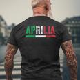 Aprilia Città Italiana Bandiera Italia Maglietta S T-Shirt mit Rückendruck Geschenke für alte Männer