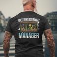 Aquarium Owner Underwater World Manager Aquarium T-Shirt mit Rückendruck Geschenke für alte Männer