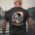 Armadillo Taking Selfie Solar Eclipse Men's T-shirt Back Print Gifts for Old Men