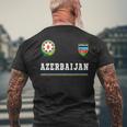 Aserbaijan Sports Football Flag Football Te- T-Shirt mit Rückendruck Geschenke für alte Männer