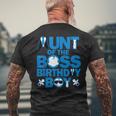 Aunt Of The Boss Birthday Boy Baby Family Party Decorations Men's T-shirt Back Print Gifts for Old Men