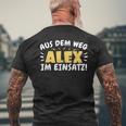 Aus Dem Weg Alex Im Einsatz Name Alex T-Shirt mit Rückendruck Geschenke für alte Männer