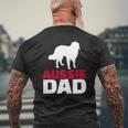 Aussie Australian Shepherd Dad Mens Back Print T-shirt Gifts for Old Men