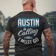 Austin Is Calling Austin Texas Men's T-shirt Back Print Gifts for Old Men